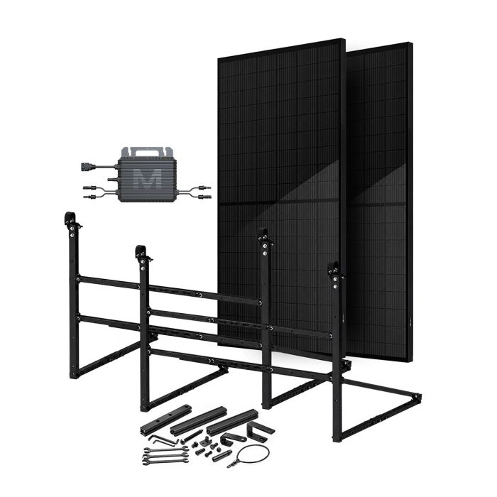 PowerXpress 920W plug-in solar kit with two 460W solar panels and 800W microinverter